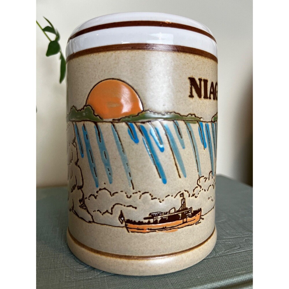 Vintage Niagara Falls Canada Souvenir Scenery Coffee Cup Mug 5 x 3.5 Nostalgia
